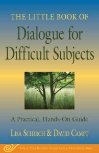 Book cover for little book of dialogue for difficult subjects